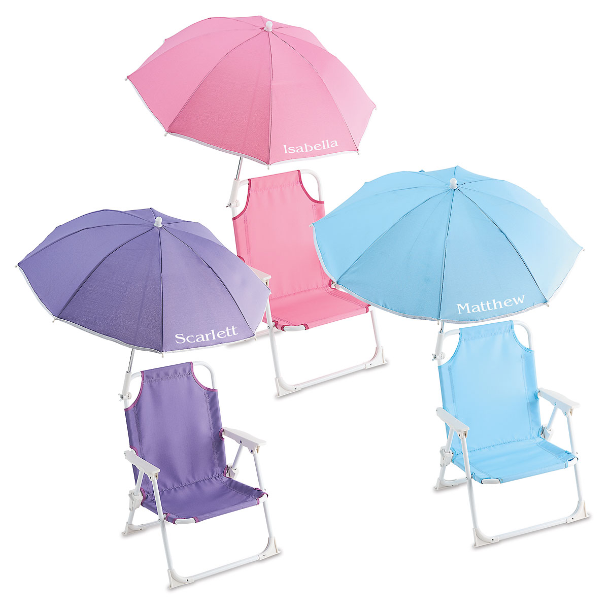 Image of Personalized Child-Size Umbrella Beach Chair